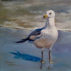 oil seagull beach painting bird coastal norma wilson paintings seascape shorebird artist seagulls birds sea dailypainters oiseaux mer watercolour peintures