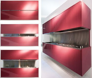 Red Kitchen Cabinet Design