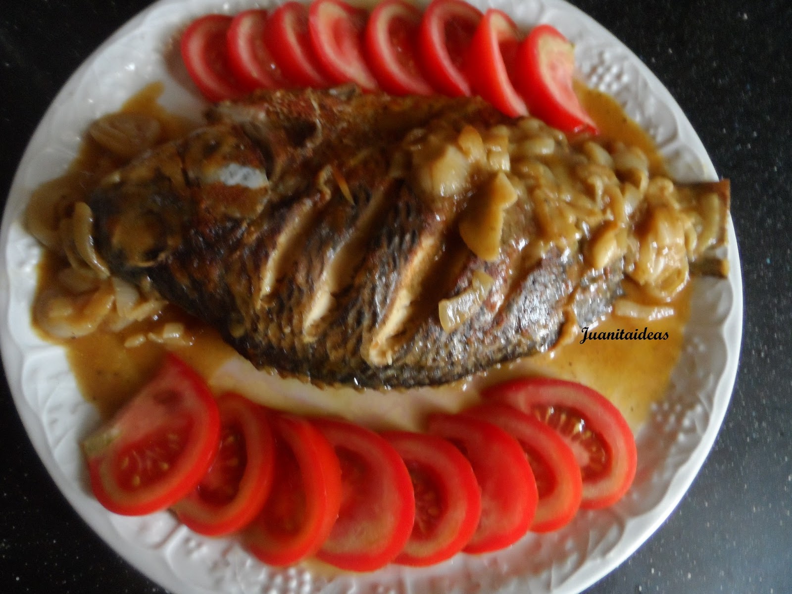 juanita ideas para el hogar TILAPIA CON VINO Y CEBOLLA