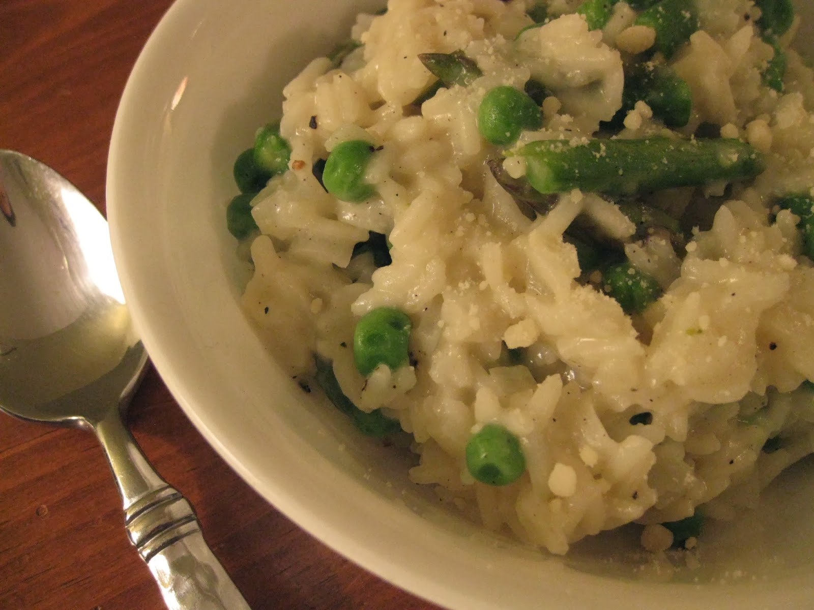 Casual Kitchen Recipe Risotto Primavera with Asparagus and Green Peas