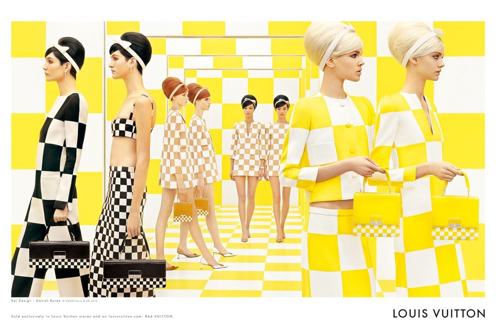 Louis Vuitton Yellow Jacquard Abstract A-Line Dress