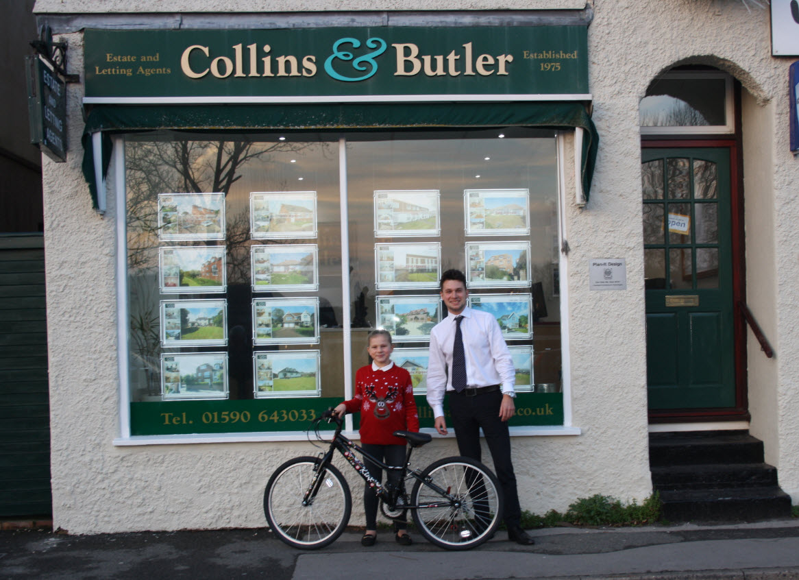 Enjoy Milford on Sea Santa’s House wins Millie a Mountain Bike
