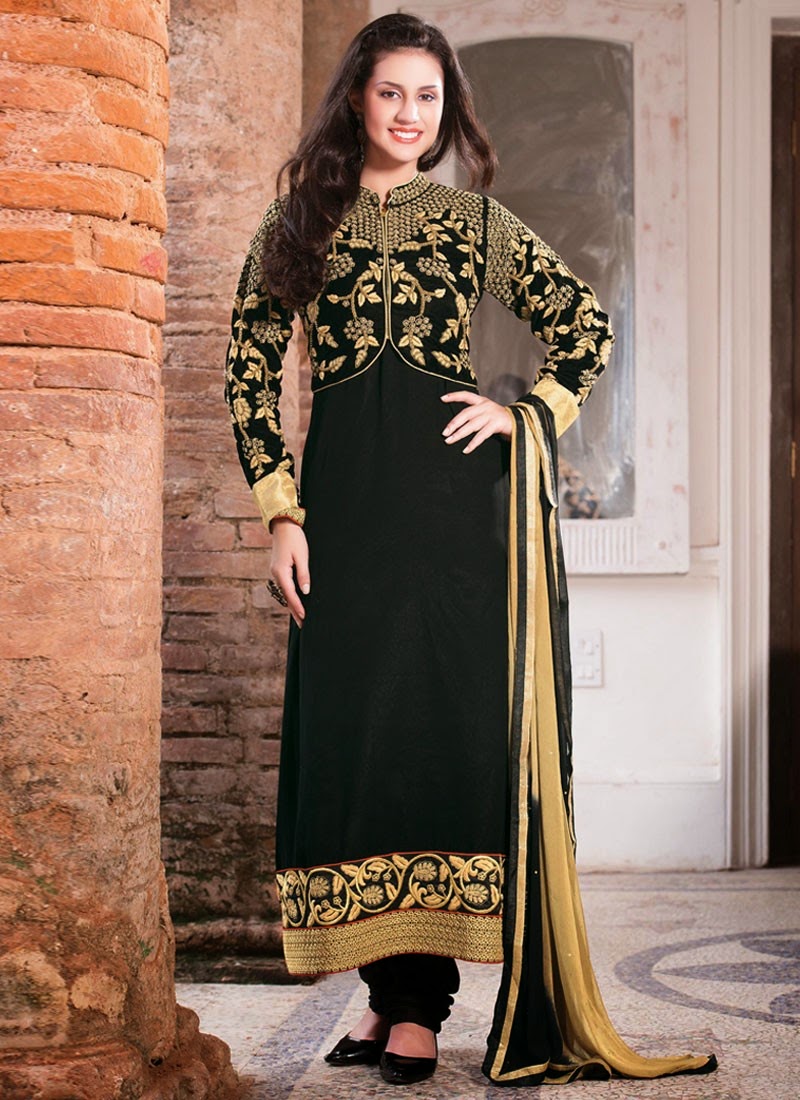 Shadow Embroidery Designs Salwar Kameez