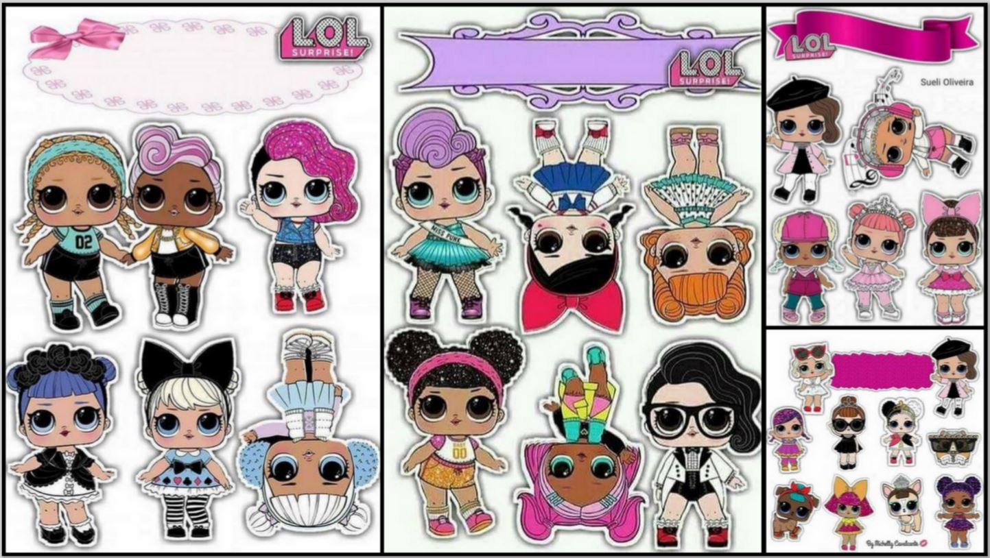 LOL Dolls Cake Border Side Strips Edible Cake Image Decoration Sugar  LOL Dolls Cake Border Side Strips Edible Cake Image Decoration Sugar