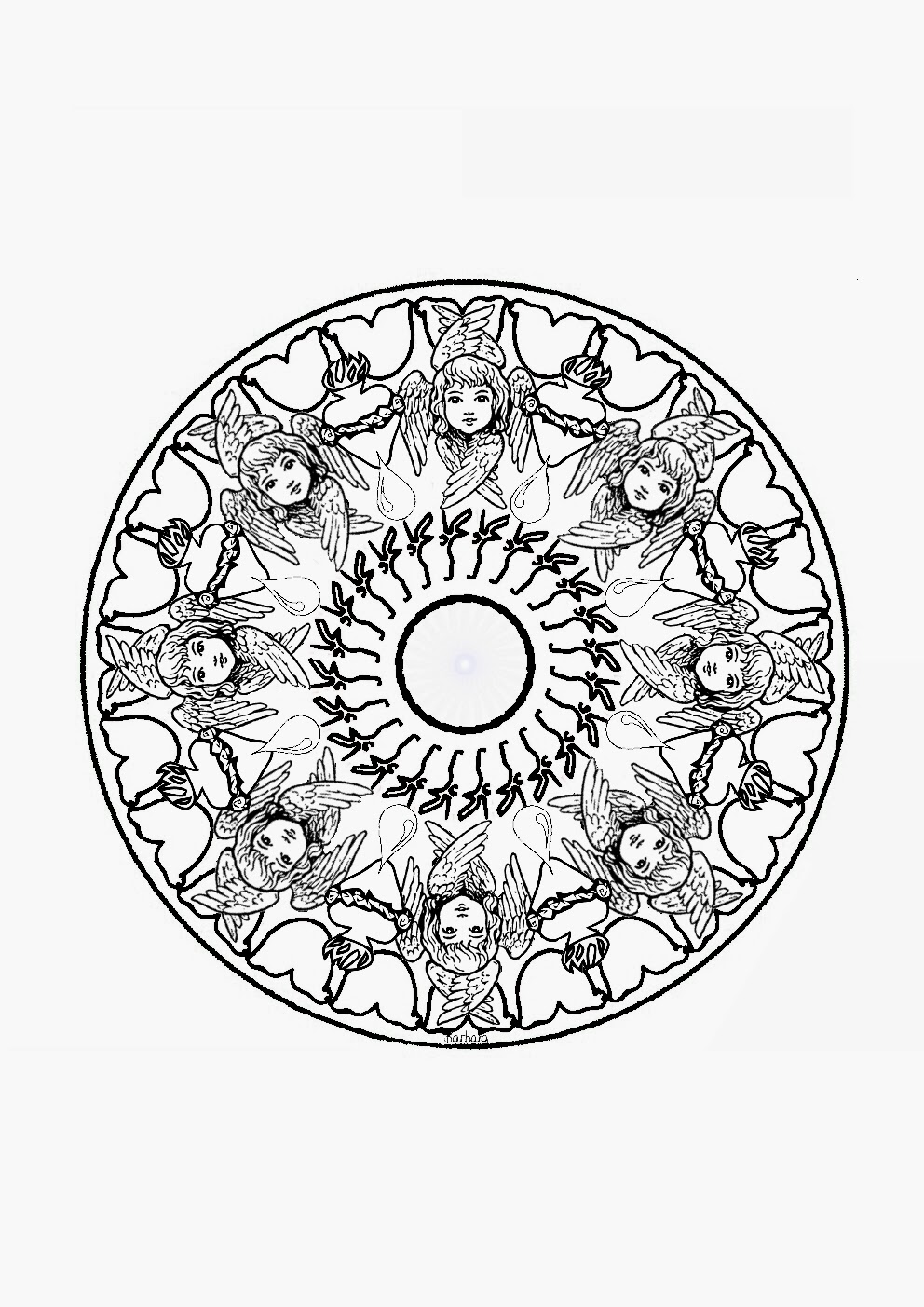 BAÚL DE NAVIDAD: Mandalas de Navidad de ángeles para colorear BAÚL DE NAVIDAD: Mandalas de Navidad de ángeles para colorear