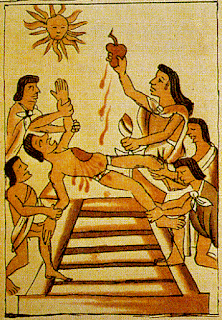 Sacrificios humanos aztecas