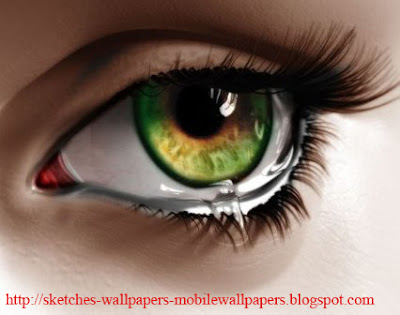 Amazing Sketches of eye 3D Art Wallpapers