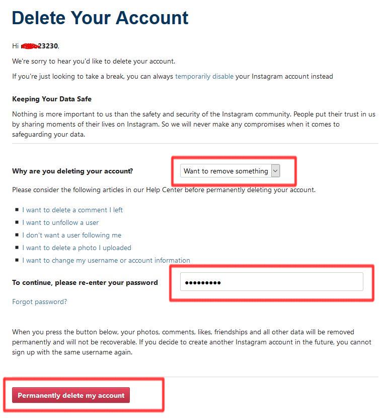 Cara Hapus Akun IG Secara Permanen (Harus Backup Data Terebih Dahulu