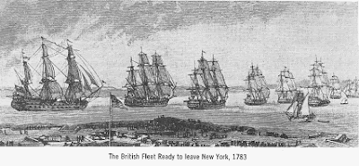 Climbing My Family Tree: The British Fleet Ready to Leave New York, 1783