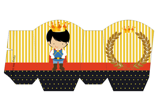 Little King: Free Printable Invitations, Party Printables and Boxes. Little King Free Printable Box.