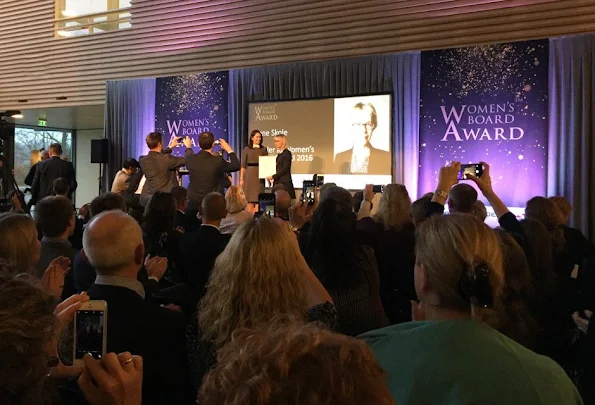 Crown Princess Mary of Denmark attended Women's Board Award 2016  ceremony at the Deloittehuset in Copenhagen