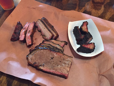A serving of barbecue from Tejas Chocolate Craftory 