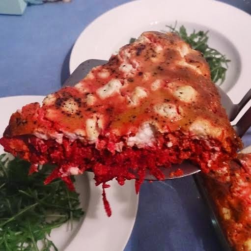 Edible Roots Beetroot & Goats Cheese Baked Frittata