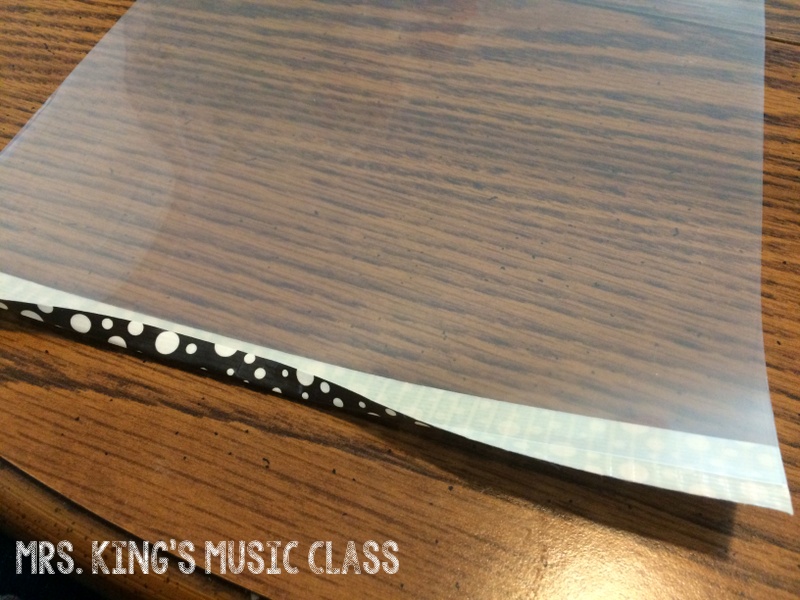 Mrs. King's Music Class DIY Dry Erase Pockets