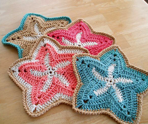How to crochet a Starfish Discloth - Tutorial