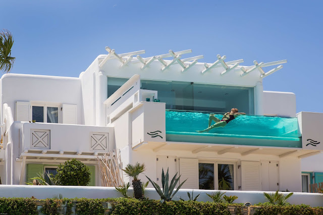 Signature Suite 130 with Private Glass Pool at Kivotos Mykonos
