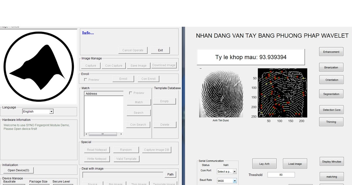 Fingerprint Recognition with Matlab and R305 Sensor