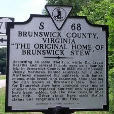 Brunswick County, VA: Alleged Birthplace of Brunswick Stew