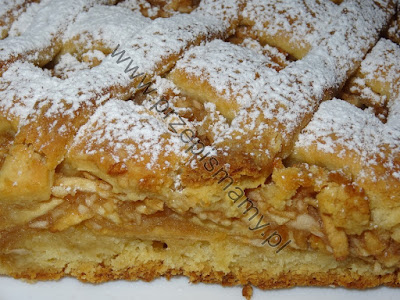Jabłecznik na cieście krucho drożdżowym Jabłecznik na cieście krucho drożdżowym