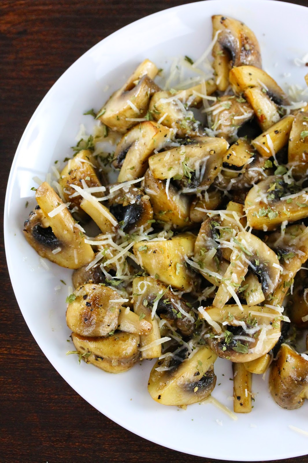 Sauteed Mushrooms with Garlic and Parmesan - Cafe Delites