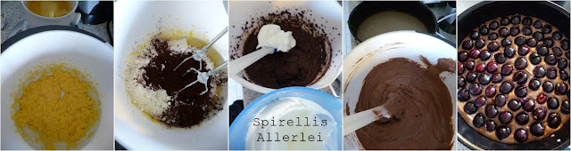 Spirellis Allerlei - Herstellung Kuchen mit Schokolade und Kirschen