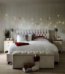 bedroom fairy lights christmas bed above decorating string decor decoration decorations walls magical touch wall majestic grey strings headboard living