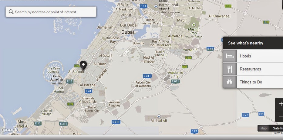 UAE Dubai Metro City Streets Hotels Airport Travel Map Info: Mall of the Emirates Dubai Location ...