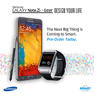 Samsung Galaxy Note 3 and Galaxy Gear watch pre-order at Smart Postpaid Plan Samsung Galaxy Note 3 and Galaxy Gear watch pre-order at Smart Postpaid Plan