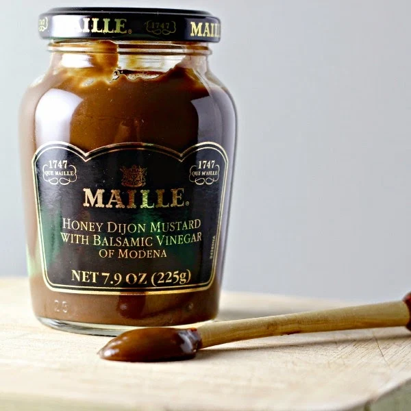 Maille Mustard used in Easy Skillet Chicken with Mustard Beer Sauce 