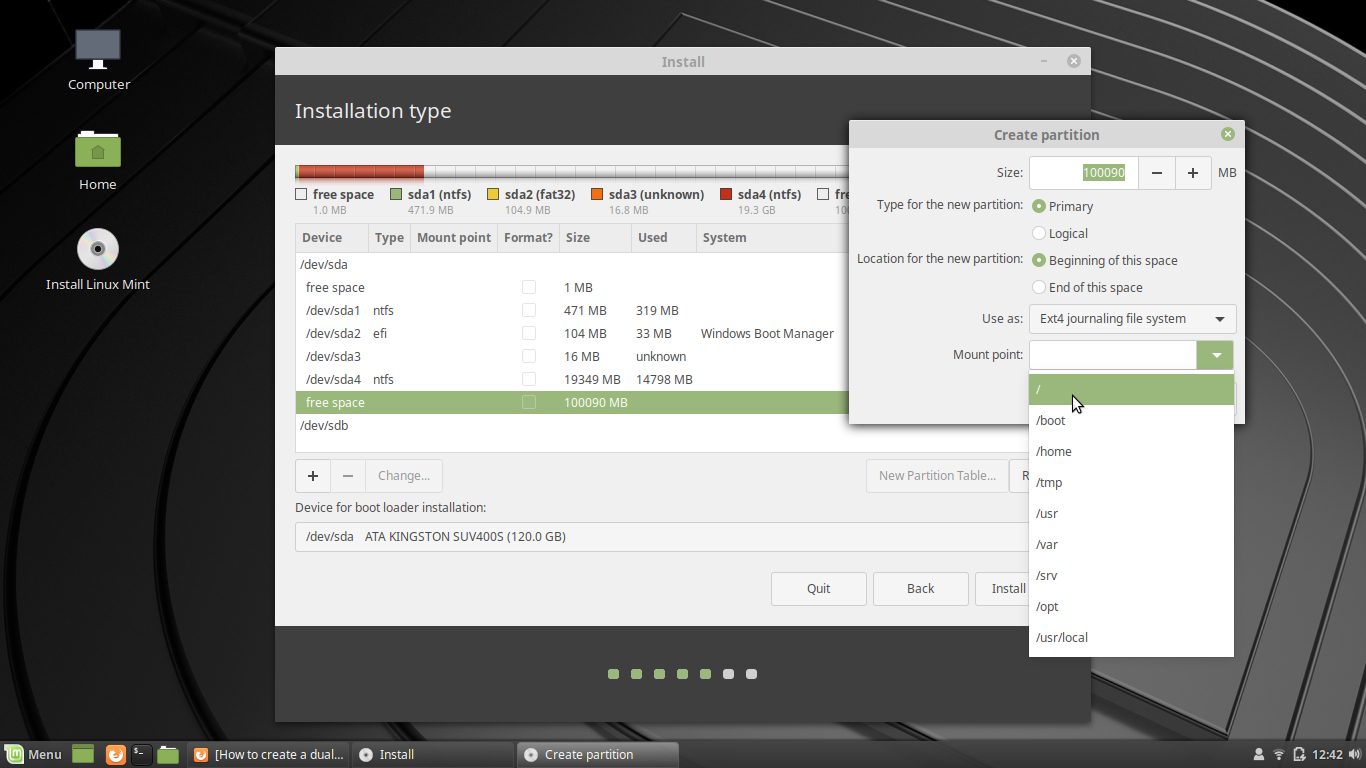 Easy Linux Tips Project: Partitioning a hard disk (drive setup): do it ...