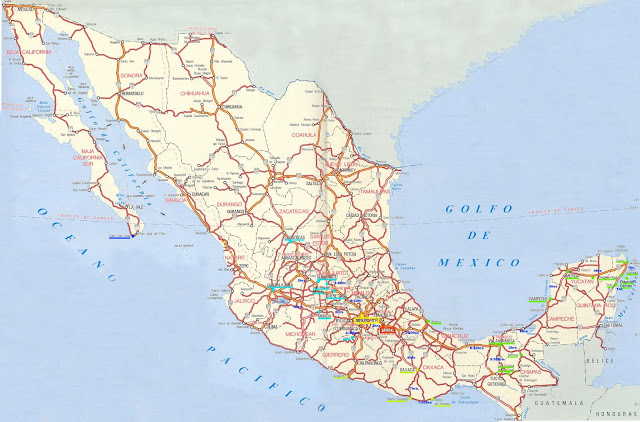 Mapa rodoviário do México