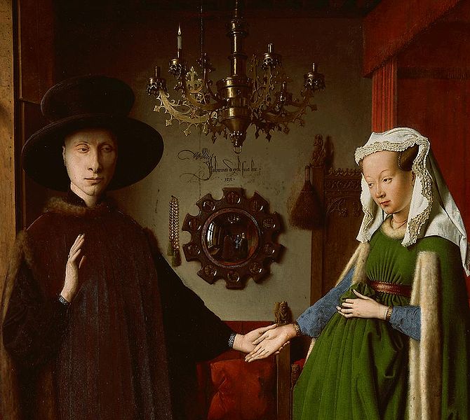 The Arnolfini Wedding Portrait Art History Blogger Arnolfini Wedding Portrait Detail Of The Figures Van Eyck 1434