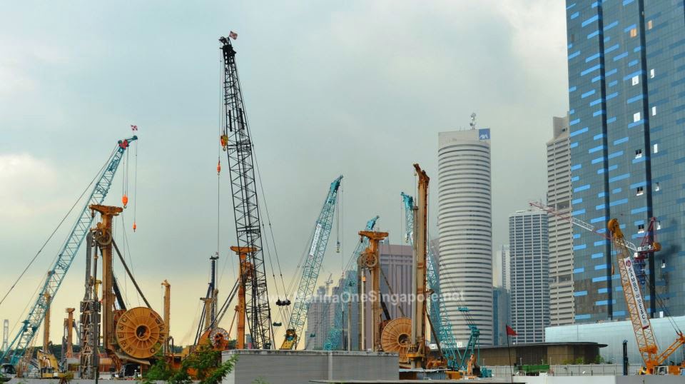 Marina One Singapore Construction Marina One Singapore's Piling works