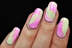 watercolour nail sharpie punch nails