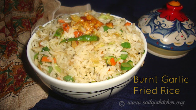 images of Burnt Garlic Vegetable Fried Rice Recipe /  Burnt Garlic Fried Rice