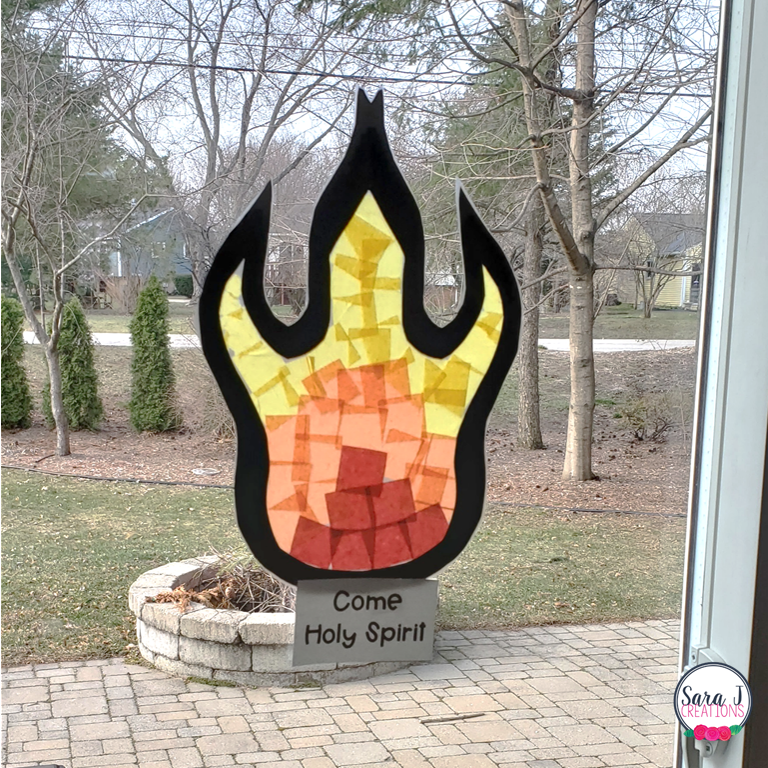 Pentecost Stained Glass Craft Sara J Creations