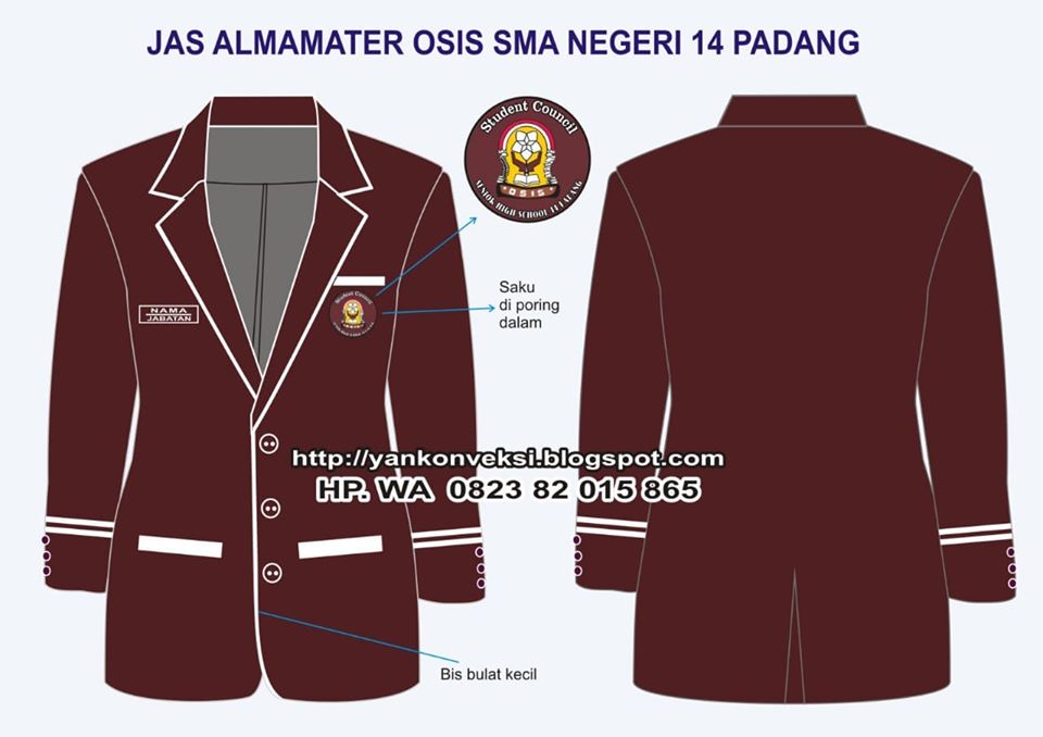 JAKET ALMAMATER OSIS SMA