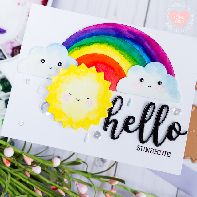 Spellbinders - Indie Collection Blog Hop Hello Sunshine - Happy Weather Card by ilovedoingallthingscrafty