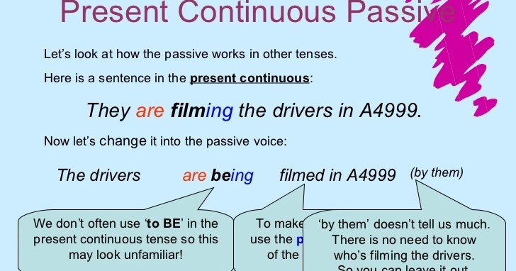 Present Continuous Tense Active Passive Exercise Siswapelajar Com