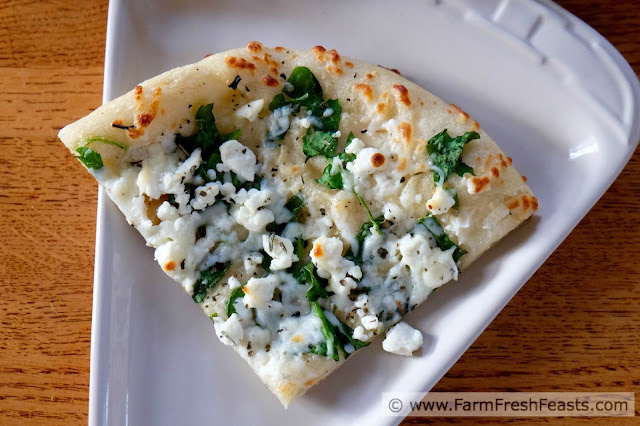 Spinach and Feta Pizza - Sweet Caramel Sunday