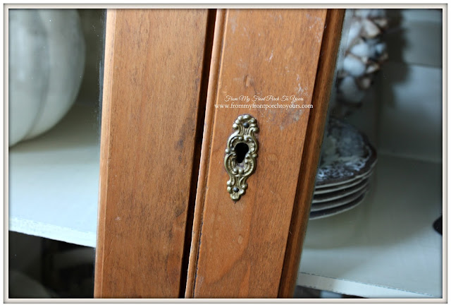 Ornate Key Hole-Vintage Pie Safe-From My Front Porch To Yours