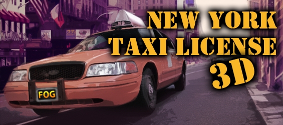 New York Taxi License 3D
