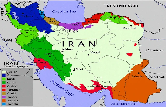 Gambar Peta Negara Iran HD