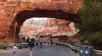 Cars Land stone arch entry