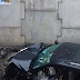 Carro colide com parede e cai no túnel do prolongamento da Prudente de Morais