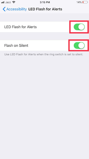 How To Turn On Led Flash Light For Notifications On Your iPhone/iPad,led flash for alerts,led flash light for notifications,flash light notifications on iphone,iphone flash light,setup led flash on iphone