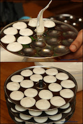 mini idlis idli stand cooker sambar pouring batter spoon start using