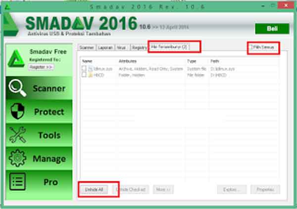 Cara Menampilkan Folder Tersembunyi di Windows Menggunakan Smadav ... Cara Menampilkan Folder Tersembunyi di Windows Menggunakan Smadav ...