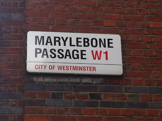 Street sign, Marylebone Passage, London W1