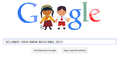 Google Doodle Ikut Merayakan Hari Anak Nasional Indonesia 2013